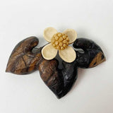 【黒柿】ブローチ