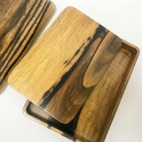 【黒柿】くり抜き硯箱(大)