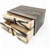 【黒柿】二段整理箱