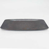 【栗】舟形盛器 漆