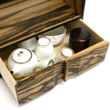 【黒柿】山水小棚<引出し付き>