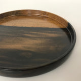 【黒柿】丸盆(φ270mm)