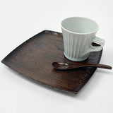 【栗】正方プレート 漆