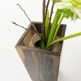 【黒柿】正方花入