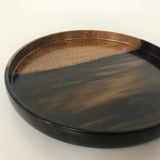 【黒柿】丸盆(φ270mm)