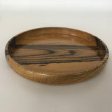 【黒柿】丸盆(φ330mm)