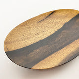 【黒柿】楕円皿 漆