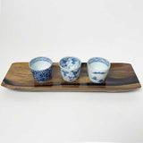 【黒柿】舟形トレイ(脚付き)