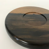 【黒柿】丸盆(φ270mm)