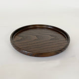 【栗】丸盆 φ267mm 現品限り