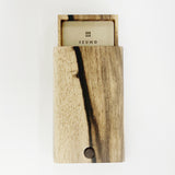 【黒柿】 プッシュ式名刺入れ(カードホルダー)