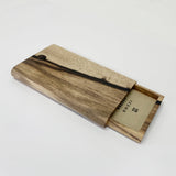 【黒柿】 プッシュ式名刺入れ(カードホルダー)