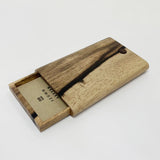 【黒柿】 プッシュ式名刺入れ(カードホルダー)