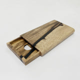 【黒柿】 プッシュ式名刺入れ(カードホルダー)