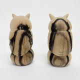 【黒柿】木彫 宝珠白ふくろう