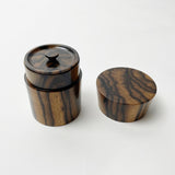 【黒柿】茶筒 鼓