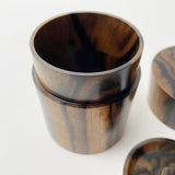 【黒柿】茶筒 鼓