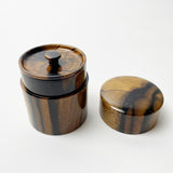 【黒柿】茶筒 中 上丸