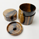 【黒柿】茶筒 中 上丸