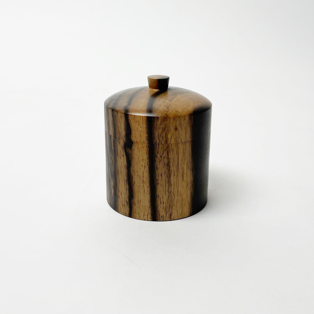 黒柿】小物入れ 丸つまみ蓋物 – おかや木芸