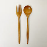 【桜】パスタスプーン&フォークセット オイル仕上げ