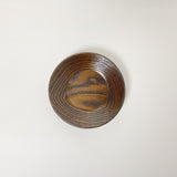 【栗】拭き漆小皿 (茶托兼用) 4寸