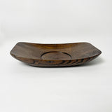 【栗】舟形茶托