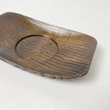 【栗】舟形茶托