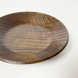 【栗】拭き漆小皿 (茶托兼用) 4.5寸