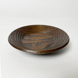 【栗】拭き漆小皿 (茶托兼用) 4寸