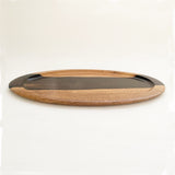 【黒柿】楕円盆 大