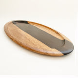 【黒柿】楕円盆 大