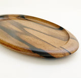 【黒柿】楕円盆 小