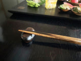 【黒柿】箸置き 小石
