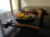 【黒柿】箸置き シンプル