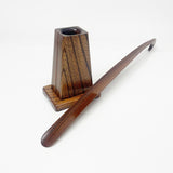 【けやき】【拭漆】靴べらスタンドセット