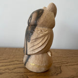 【黒柿】木彫 宝珠白ふくろう