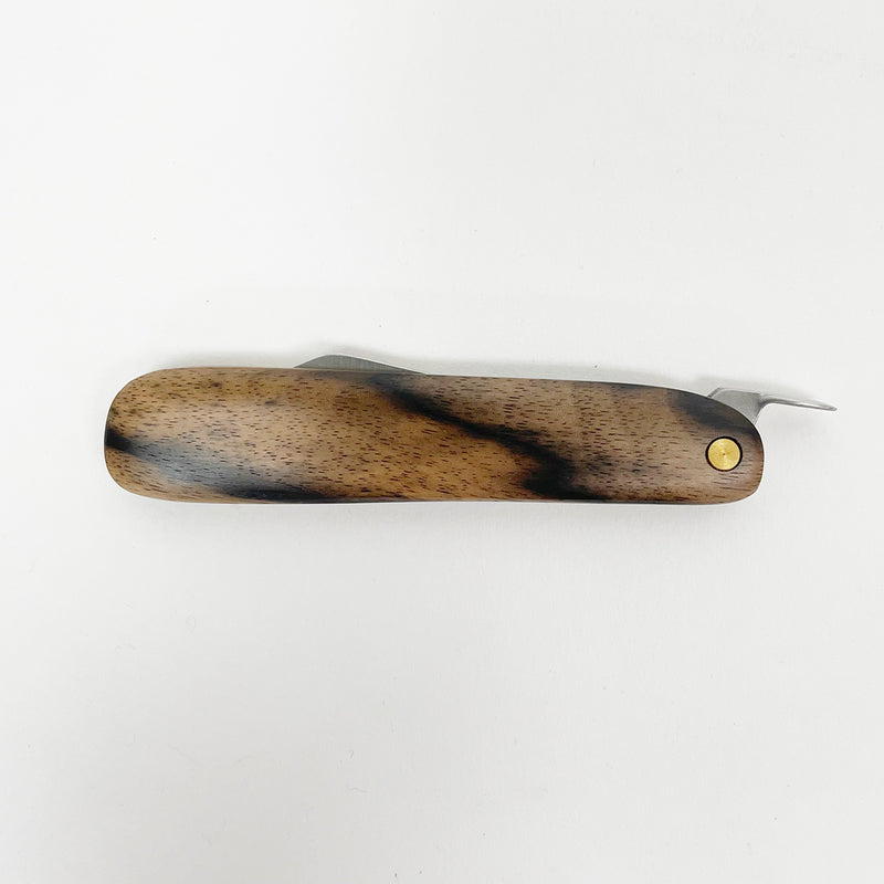 黒柿】折りたたみナイフ（オイル仕上げ） – おかや木芸