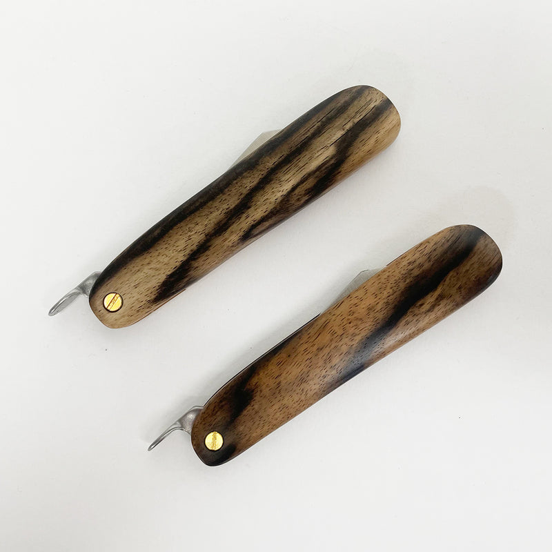 黒柿】折りたたみナイフ（オイル仕上げ） – おかや木芸