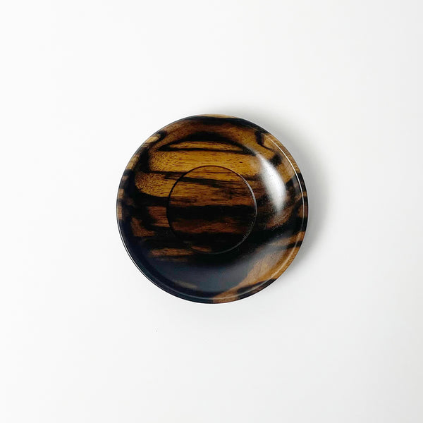 黒柿　茶托 黒柿】【上杢】茶托 3.5寸（10.5cm）1客 – おかや木芸