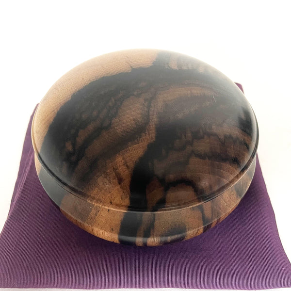 【上杢】【黒柿】一木造り蓋物（置香合、ボンボニエール、アクセサリーケースなどとして） 現品限り