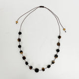 【黒柿】ビーズネックレス