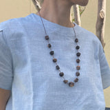 【黒柿】ビーズネックレス