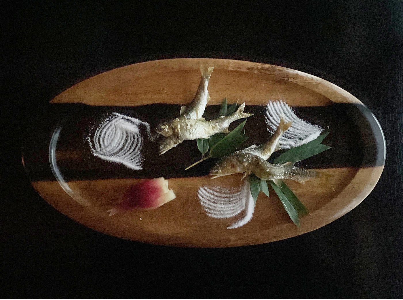 木製 黒柿 盆 刳り貫き煎茶盆 一文字盆 楕円盆☆長さ38.9cm☆煎茶道具 木製 黒柿 盆 刳り貫き煎茶盆 一文字盆 楕円盆☆長さ38.9cm